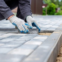 Completed paver installation project in Dallas